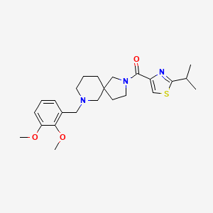 molecular formula C24H33N3O3S B4247113 7-(2,3-dimethoxybenzyl)-2-[(2-isopropyl-1,3-thiazol-4-yl)carbonyl]-2,7-diazaspiro[4.5]decane 