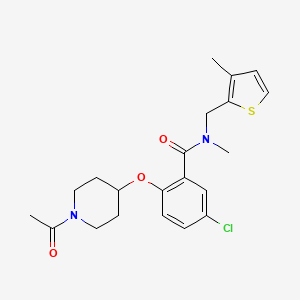 2-[(1-acetyl-4-piperidinyl)oxy]-5-chloro-N-methyl-N-[(3-methyl-2-thienyl)methyl]benzamide