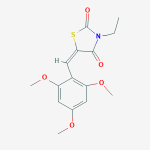 molecular formula C15H17NO5S B424715 (5E)-3-ethyl-5-(2,4,6-trimethoxybenzylidene)-1,3-thiazolidine-2,4-dione 