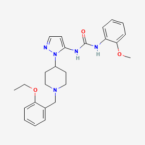 N-{1-[1-(2-ethoxybenzyl)-4-piperidinyl]-1H-pyrazol-5-yl}-N'-(2-methoxyphenyl)urea