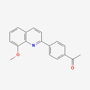 molecular formula C18H15NO2 B4247188 1-[4-(8-methoxyquinolin-2-yl)phenyl]ethanone 