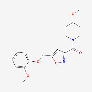 4-methoxy-1-({5-[(2-methoxyphenoxy)methyl]-3-isoxazolyl}carbonyl)piperidine