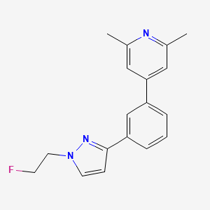 4-[3-[1-(2-Fluoroethyl)pyrazol-3-yl]phenyl]-2,6-dimethylpyridine