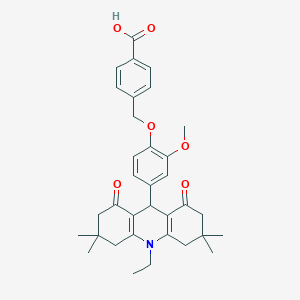 4-{[4-(10-Ethyl-3,3,6,6-tetramethyl-1,8-dioxo-1,2,3,4,5,6,7,8,9,10-decahydro-9-acridinyl)-2-methoxyphenoxy]methyl}benzoic acid