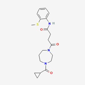 4-[4-(cyclopropylcarbonyl)-1,4-diazepan-1-yl]-N-[2-(methylthio)phenyl]-4-oxobutanamide