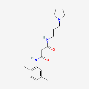 N-(2,5-dimethylphenyl)-N'-(3-pyrrolidin-1-ylpropyl)malonamide