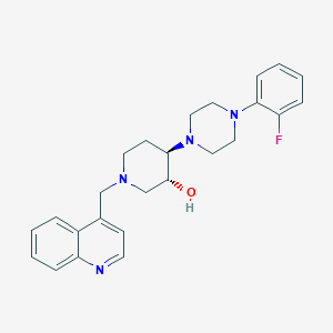 (3R,4R)-4-[4-(2-fluorophenyl)piperazin-1-yl]-1-(quinolin-4-ylmethyl)piperidin-3-ol