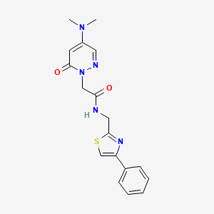 2-[4-(dimethylamino)-6-oxo-1(6H)-pyridazinyl]-N-[(4-phenyl-1,3-thiazol-2-yl)methyl]acetamide