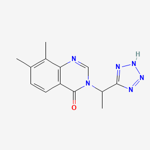 molecular formula C13H14N6O B4247222 7,8-dimethyl-3-[1-(2H-tetrazol-5-yl)ethyl]quinazolin-4-one 