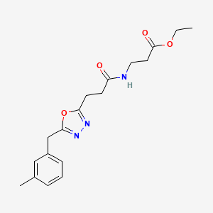 ethyl N-{3-[5-(3-methylbenzyl)-1,3,4-oxadiazol-2-yl]propanoyl}-beta-alaninate