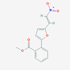 molecular formula C14H11NO5 B424727 methyl 2-{5-[(E)-2-nitroethenyl]furan-2-yl}benzoate 