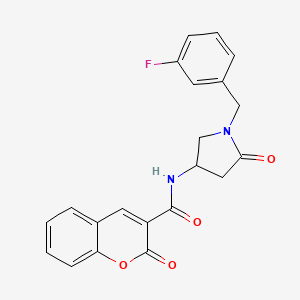 N-[1-(3-fluorobenzyl)-5-oxo-3-pyrrolidinyl]-2-oxo-2H-chromene-3-carboxamide