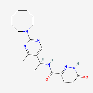 molecular formula C19H28N6O2 B4247282 N-[1-[2-(azocan-1-yl)-4-methylpyrimidin-5-yl]ethyl]-6-oxo-4,5-dihydro-1H-pyridazine-3-carboxamide 