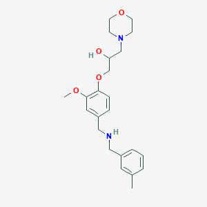 molecular formula C23H32N2O4 B4247292 1-(2-methoxy-4-{[(3-methylbenzyl)amino]methyl}phenoxy)-3-(4-morpholinyl)-2-propanol 