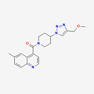 molecular formula C20H23N5O2 B4247298 4-({4-[4-(methoxymethyl)-1H-1,2,3-triazol-1-yl]-1-piperidinyl}carbonyl)-6-methylquinoline trifluoroacetate 