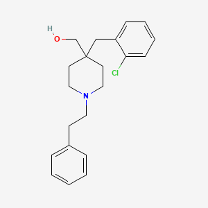 molecular formula C21H26ClNO B4247306 [4-(2-chlorobenzyl)-1-(2-phenylethyl)-4-piperidinyl]methanol 