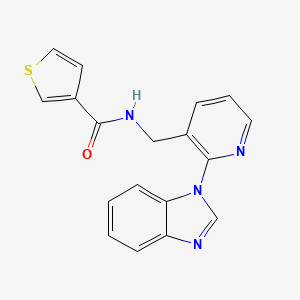 molecular formula C18H14N4OS B4247309 N-{[2-(1H-benzimidazol-1-yl)-3-pyridinyl]methyl}-3-thiophenecarboxamide 