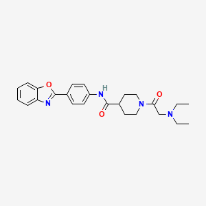 molecular formula C25H30N4O3 B4247331 N-[4-(1,3-benzoxazol-2-yl)phenyl]-1-(N,N-diethylglycyl)-4-piperidinecarboxamide 