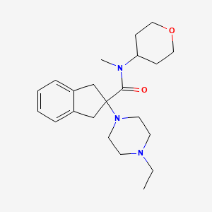 2-(4-ethylpiperazin-1-yl)-N-methyl-N-(oxan-4-yl)-1,3-dihydroindene-2-carboxamide