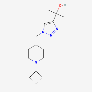 molecular formula C15H26N4O B4247360 2-{1-[(1-cyclobutyl-4-piperidinyl)methyl]-1H-1,2,3-triazol-4-yl}-2-propanol 