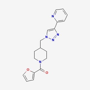 molecular formula C18H19N5O2 B4247370 2-(1-{[1-(2-furoyl)-4-piperidinyl]methyl}-1H-1,2,3-triazol-4-yl)pyridine 