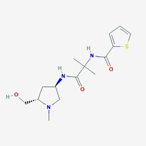 N-(2-{[(3R,5S)-5-(hydroxymethyl)-1-methylpyrrolidin-3-yl]amino}-1,1-dimethyl-2-oxoethyl)thiophene-2-carboxamide