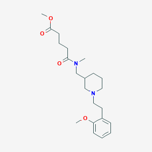 molecular formula C22H34N2O4 B4247400 methyl 5-[({1-[2-(2-methoxyphenyl)ethyl]-3-piperidinyl}methyl)(methyl)amino]-5-oxopentanoate 