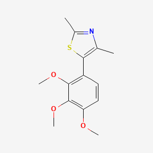 molecular formula C14H17NO3S B4247405 2,4-dimethyl-5-(2,3,4-trimethoxyphenyl)-1,3-thiazole 