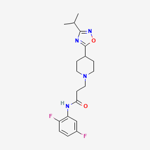 N-(2,5-difluorophenyl)-3-[4-(3-isopropyl-1,2,4-oxadiazol-5-yl)piperidin-1-yl]propanamide