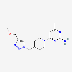 molecular formula C15H23N7O B4247437 4-(4-{[4-(methoxymethyl)-1H-1,2,3-triazol-1-yl]methyl}-1-piperidinyl)-6-methyl-2-pyrimidinamine trifluoroacetate 