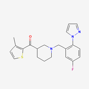 {1-[5-fluoro-2-(1H-pyrazol-1-yl)benzyl]-3-piperidinyl}(3-methyl-2-thienyl)methanone