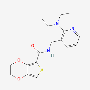 molecular formula C17H21N3O3S B4247465 N-[[2-(diethylamino)pyridin-3-yl]methyl]-2,3-dihydrothieno[3,4-b][1,4]dioxine-5-carboxamide 