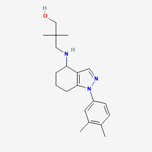 3-[[1-(3,4-Dimethylphenyl)-4,5,6,7-tetrahydroindazol-4-yl]amino]-2,2-dimethylpropan-1-ol