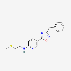 5-(3-benzyl-1,2,4-oxadiazol-5-yl)-N-[2-(methylthio)ethyl]-2-pyridinamine