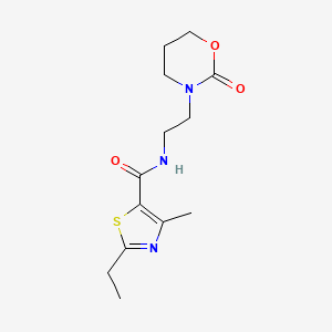 2-ethyl-4-methyl-N-[2-(2-oxo-1,3-oxazinan-3-yl)ethyl]-1,3-thiazole-5-carboxamide