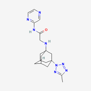 molecular formula C18H24N8O B4247552 2-{[3-(5-methyl-2H-tetrazol-2-yl)-1-adamantyl]amino}-N-pyrazin-2-ylacetamide 