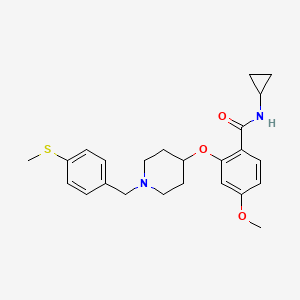 N-cyclopropyl-4-methoxy-2-({1-[4-(methylthio)benzyl]-4-piperidinyl}oxy)benzamide