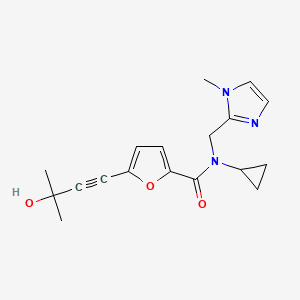 N-cyclopropyl-5-(3-hydroxy-3-methylbut-1-yn-1-yl)-N-[(1-methyl-1H-imidazol-2-yl)methyl]-2-furamide