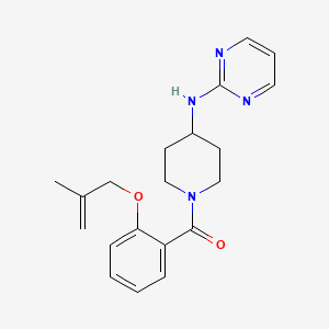 molecular formula C20H24N4O2 B4247637 N-(1-{2-[(2-methylprop-2-en-1-yl)oxy]benzoyl}piperidin-4-yl)pyrimidin-2-amine 