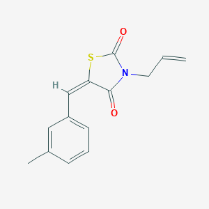 molecular formula C14H13NO2S B424764 (5E)-5-(3-methylbenzylidene)-3-(prop-2-en-1-yl)-1,3-thiazolidine-2,4-dione 