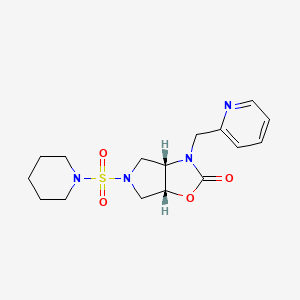 molecular formula C16H22N4O4S B4247654 (3aS*,6aR*)-5-(1-piperidinylsulfonyl)-3-(2-pyridinylmethyl)hexahydro-2H-pyrrolo[3,4-d][1,3]oxazol-2-one 