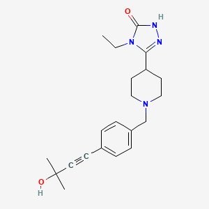 molecular formula C21H28N4O2 B4247658 4-ethyl-5-{1-[4-(3-hydroxy-3-methylbut-1-yn-1-yl)benzyl]piperidin-4-yl}-2,4-dihydro-3H-1,2,4-triazol-3-one 