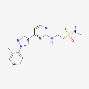 N-methyl-2-({4-[1-(2-methylphenyl)-1H-pyrazol-4-yl]-2-pyrimidinyl}amino)ethanesulfonamide