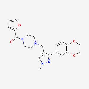 1-{[3-(2,3-dihydro-1,4-benzodioxin-6-yl)-1-methyl-1H-pyrazol-4-yl]methyl}-4-(2-furoyl)piperazine