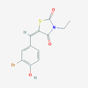 (5E)-5-(3-bromo-4-hydroxybenzylidene)-3-ethyl-1,3-thiazolidine-2,4-dione