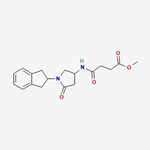 molecular formula C18H22N2O4 B4247694 methyl 4-{[1-(2,3-dihydro-1H-inden-2-yl)-5-oxo-3-pyrrolidinyl]amino}-4-oxobutanoate 