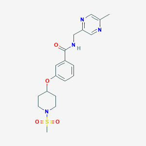 N-[(5-methyl-2-pyrazinyl)methyl]-3-{[1-(methylsulfonyl)-4-piperidinyl]oxy}benzamide