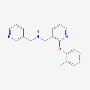 molecular formula C19H19N3O B4247708 1-[2-(2-methylphenoxy)-3-pyridinyl]-N-(3-pyridinylmethyl)methanamine 