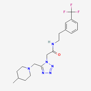 2-{5-[(4-methyl-1-piperidinyl)methyl]-1H-tetrazol-1-yl}-N-{2-[3-(trifluoromethyl)phenyl]ethyl}acetamide