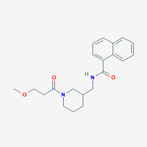 molecular formula C21H26N2O3 B4247740 N-{[1-(3-methoxypropanoyl)-3-piperidinyl]methyl}-1-naphthamide 